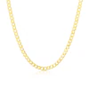 Sterling Silver & 18ct Gold Plated Vermeil 120 Gauge 24" Curb Chain Necklace