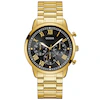 Guess Men's Black Chrono Dial Gold Tone Bracelet Watch