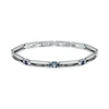 Maserati Men's Silver & Blue Tone Ceramic Detail Bracelet