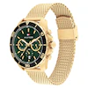 Tommy Hilfiger Men's Green Chronograph Dial Gold Tone Mesh Bracelet Watch 3 Tommy Hilfiger Men's Green Chronograph Dial Gold Tone Mesh Bracelet Watch