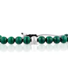 Sterling Silver Malachite Adjustable Beaded Bracelet 3 Sterling Silver Malachite Adjustable Beaded Bracelet