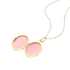 9ct Yellow Gold Malachite Oval Locket 3 9ct Yellow Gold Malachite Oval Locket