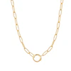 Ania Haie Sterling Silver Gold Plated Link Charm Chain Connector Necklace