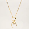 Ania Haie Sterling Silver Gold Plated Link Charm Chain Connector Necklace 3 Ania Haie Sterling Silver Gold Plated Link Charm Chain Connector Necklace