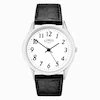 Limit Men's White Dial Black Polyurethane Leather Strap Watch