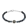 Diesel Men's Black Agate Beaded Bracelet