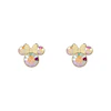 Disney 100 Sterling Silver & 18ct Gold Plated Crystal Minnie Mouse Stud Earrings