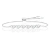 Sterling Silver Vintage Diamond Bolo Bracelet
