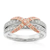 Sterling Silver & Rose Gold Plated Rose Kiss 0.33ct Diamond Eternity Ring
