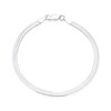 Sterling Silver Textured Flat Snake Chain Bracelet