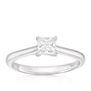 Engagement Ring The Forever Diamond Platinum Princess Cut Solitaire 0.50ct Diamond Ring