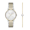 Armani Exchange Ladies' Two Tone Stainless Steel Watch and Bracelet Set