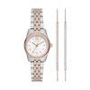 Michael Kors Lexington Ladies' Petite Two Tone Stainless Steel Watch and Bracelets Gift Set