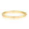 Sterling Silver & 18ct Yellow Gold Plated Vermeil Diamond Screw Hinge Bangle