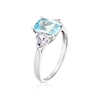 9ct White Gold Blue Topaz & Rose De France Amethyst Ring 3 9ct White Gold Blue Topaz & Rose De France Amethyst Ring