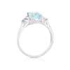 9ct White Gold Blue Topaz & Rose De France Amethyst Ring 4 9ct White Gold Blue Topaz & Rose De France Amethyst Ring