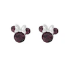 Disney Minnie Mouse Sterling Silver February Birthstone Crystal Earrings