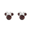 Disney Minnie Mouse Sterling Silver January Birthstone Crystal Earrings