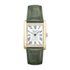 Accurist Ladies' Rectangle 26mm Dial Green Leather Strap Watch
