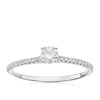 Engagement Ring 9ct White Gold Solitaire Plus 0.33ct Diamond Ring