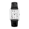 Accurist Ladies' Rectangle 26mm Dial Black Leather Strap Watch