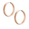 Fossil Harlow Ladies' Linear Texture Rose Gold Tone 37mm Hoop Earrings 3 Fossil Harlow Ladies' Linear Texture Rose Gold Tone 37mm Hoop Earrings
