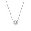 Michael Kors Kors Ladies' Sterling Silver Rhodium Plated Logo Pendant Necklace