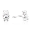 Children's Sterling Silver Crystal Teddy Bear Stud Earrings