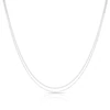 Sterling Silver Double Ball Pendant Necklace