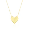 9ct Yellow Gold Diamond Cut Heart Pendant Necklace