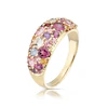 9ct Yellow Gold Iris Pink & Purple Multi Stone Cluster Ring 3 9ct Yellow Gold Iris Pink & Purple Multi Stone Cluster Ring