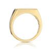 Men's Sterling Silver & 18ct Gold Plated Vermeil Black Edge Rectangle Ring 4 Men's Sterling Silver & 18ct Gold Plated Vermeil Black Edge Rectangle Ring