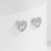 Radley Silver Tone Pavé Stone Set Heart Stud Earrings 3 Radley Silver Tone Pavé Stone Set Heart Stud Earrings