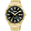 Lorus Signature Men's Black Dial Gold Tone Stainless Steel Watch