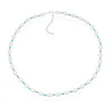 Sterling Silver Freshwater Pearl & Blue Beaded 17+2" Necklace 3 Sterling Silver Freshwater Pearl & Blue Beaded 17+2" Necklace