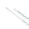Sterling Silver Freshwater Pearl & Blue Beaded 17+2" Necklace 4 Sterling Silver Freshwater Pearl & Blue Beaded 17+2" Necklace