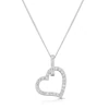 9ct White Gold 0.20ct Diamond Heart Pendant