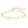 18ct Gold Plated Vermeil Paper Link Chain Bolo Bracelet