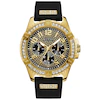 Guess Men's Black Crystal Dial Black Silicone Strap Watch