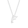 Sterling Silver 'F' Initial Necklace