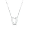 Sterling Silver 'U' Initial Necklace