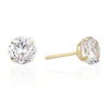 18ct Yellow Gold 6mm Round Cubic Zirconia Stud Earrings