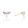 Children's 9ct Yellow Gold Enamel Dragonfly Stud Earrings