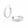9ct White Gold 19mm Stardust Hoop Earrings