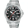 Lorus Solar Men's Black Dial Stainless Steel Bracelet Watch