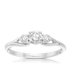 Engagement Ring 9ct White Gold Split Shoulder Three Stone 0.50ct Diamond Ring