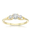 Engagement Ring 9ct Yellow Gold Split Shoulder Three Stone 0.50ct Diamond Ring