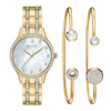 Bulova Classic Crystal Ladies' Gold Tone Bracelet & Watch Gift Set