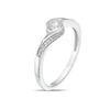Engagement Ring 9ct White Gold Twist Solitaire 0.25ct Diamond Ring 3 Engagement Ring 9ct White Gold Twist Solitaire 0.25ct Diamond Ring