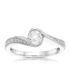 Engagement Ring 9ct White Gold Twist Solitaire 0.50ct Diamond Ring